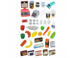668-76 Игровой набор Супермаркет с тележкой, свет, звук, 47 предметов