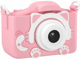 Детский фотоаппарат игрушка / Детский цифровой фотоаппарат Котик (Котенок) / Розовый